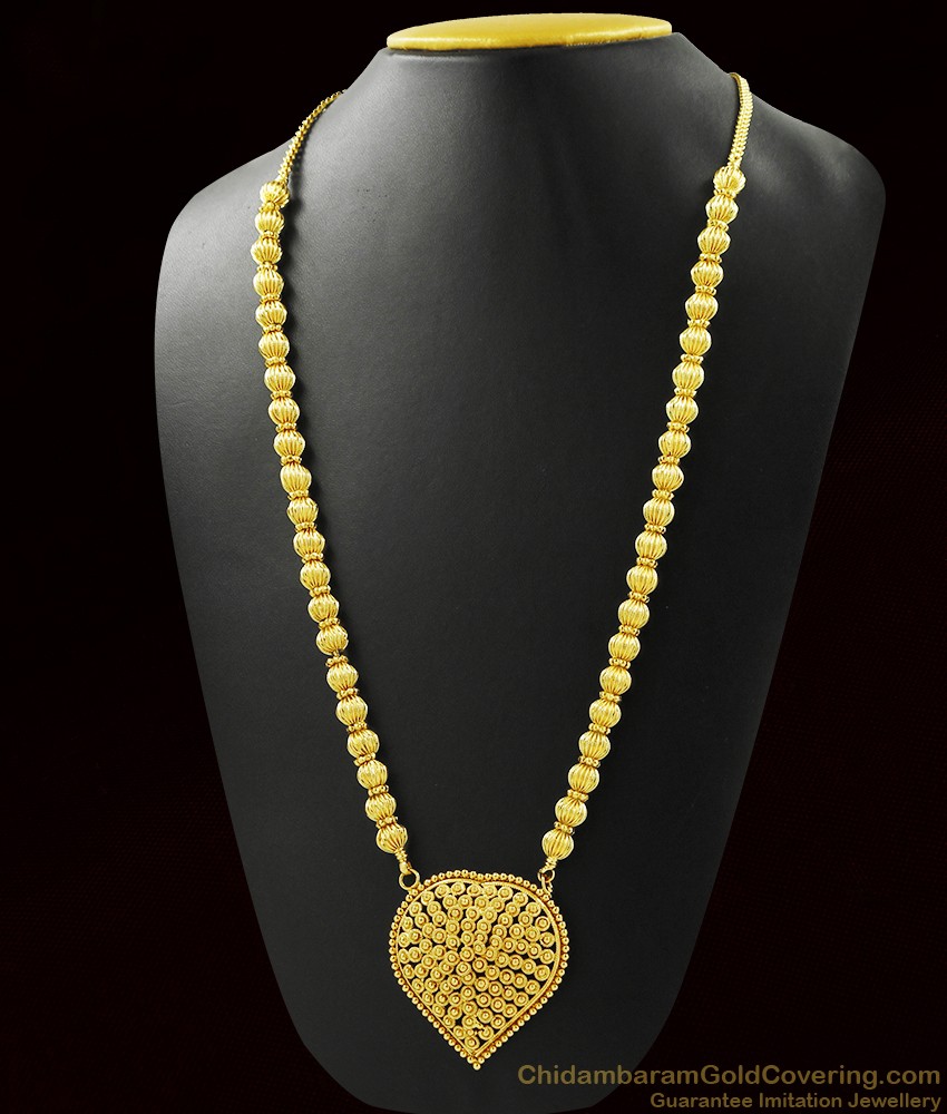 Gold Inspired Heart Dollar Beaded Necklace ARRG386 Gold Inspired Heart Dollar Beaded Necklace ARRG386